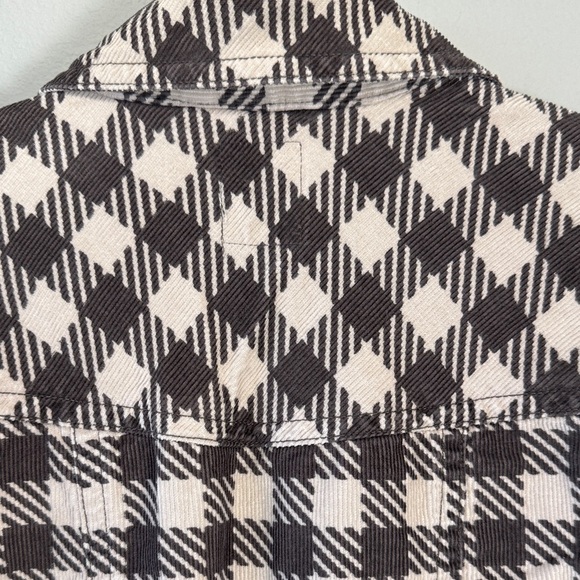 Tulle corduroy Black and White Plaid Jacket - Picture 6 of 10